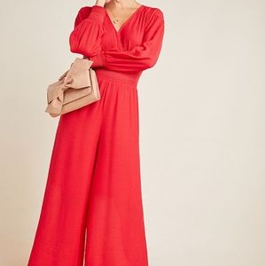 Anthropologie Current Air Red Jumpsuit